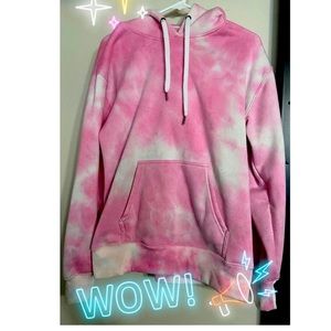 Pink and white tie dye sweatsuit